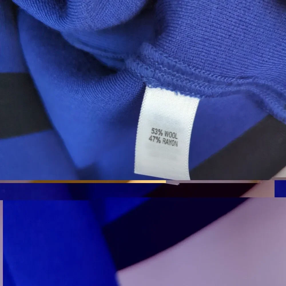 St. John Blue Black Colorblock Jacket Milano Knit Dress Set Size 6/12 Career